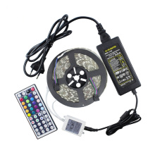 SMD 5050 Kit de tira impermeable LED RGB a prueba de agua con 44 llaves de alimentación remota 12V 5A